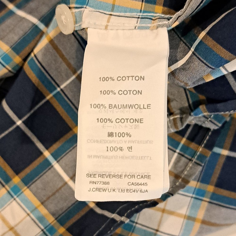 J. Crew Men's XL Four Button Pullover Plaid Shirt New With Tags Style A9334 - Picture 10 of 16
